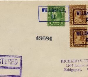 US Illinois, Williamsville 632, 636 Fancy Cancel Cover