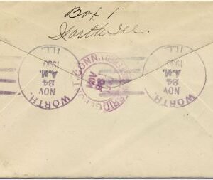 US Illinois, Worth 632, 636, 639, U522 Fancy Cancel Cover, Large W