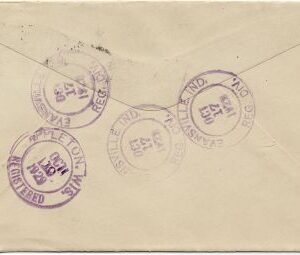 US Indiana, Evansville 634, 638, 641 Fancy Cancel Cover, "Cancelled"