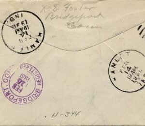 US Indiana, Hamlet 628, 638  Fancy Cancel Cover, "H"