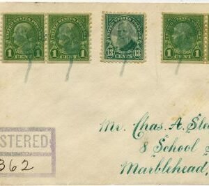 US Indiana, Highland 597, 622  Fancy Cancel Cover, Clover, Clover