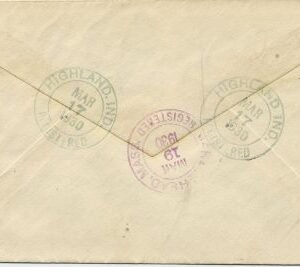 US Indiana, Highland 597, 622  Fancy Cancel Cover, Clover, Clover