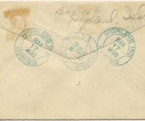 US Indiana, Highland 563, 680, U429 Fancy Cancel Cover, 3 leaf Clover