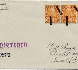 US Indiana, Indianapolis 638 Fancy Cancel Cover, "I"