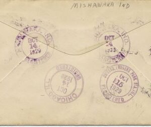 US Indiana, Mishawaka 576, 577 Fancy Cancel Cover, "Registered"
