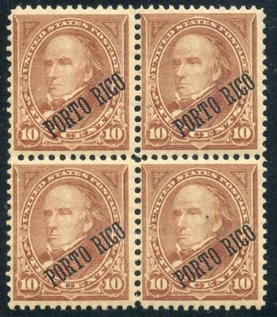 INV-12270itExt_fa9fb20b-c1cd-4693-931f-439b6e90094b US Possessions - Puerto Rico 214 F - VF NH Block of 4 - Pristine cv $220
