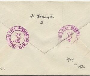 US Massachusetts, Great Barrington 632, 635, 637, 640 Fancy Cancel Cover
