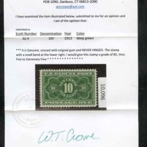 US JQ4 Parcel Postage Dues