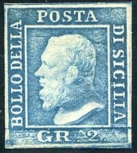 Italian States - Sicily 13 VF - XF Mint OG signed A. Diena and More cv $4,350