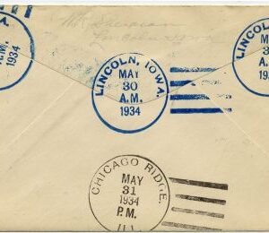 US Iowa, Lincoln 641  Fancy Cancel Cover, Memorial Day