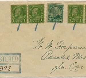 US Indiana, Highland 622, 632 Fancy Cancel Cover, 3 Leaf Clover
