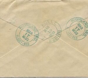 US Indiana, Highland 622, 632 Fancy Cancel Cover, 3 Leaf Clover