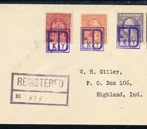 US Kentucky, Ed 493, 561, 657 Fancy Cancel Cover, ED in Box