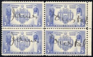 US 794 Autographed Block by James Forrestal