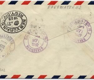 US New Jersey, Edgewater 499, 610, 642, 649, 650 Fancy Cancel Cover, "R" in Circle