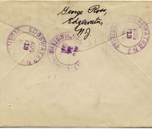 US New Jersey, Edgewater 632, 702 Fancy Cancel Cover, "R" in Diamond