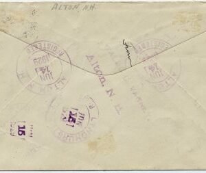 US New Hampshire, Alton 632, 637, 651 Fancy Cancel Cover, Star