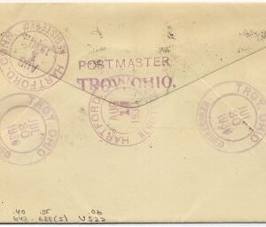 US Ohio, Troy 632, 633, 643, 653, 688, U522 Fancy Cancel Cover