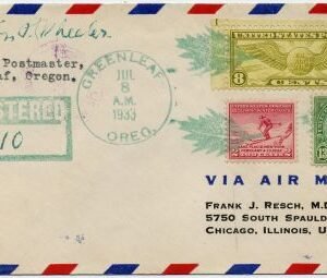 US Oregon, Greenleaf 694, 716, C17 Fancy Cancel Cover, Leaf