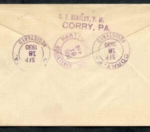 US Pennsylvania, Corry 565, 632, 644 Fancy Cancel Cover, Arrow
