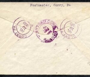 US Pennsylvania, Corry 632, 657, 682 Fancy Cancel Cover, Star