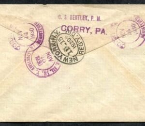 US Pennsylvania, Corry 688, 689 Fancy Cancel Cover, Star, Arrow