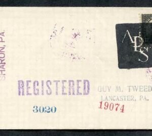 US Pennsylvania, Sharon 623 Fancy Cancel Cover, "APS" in Rectangle