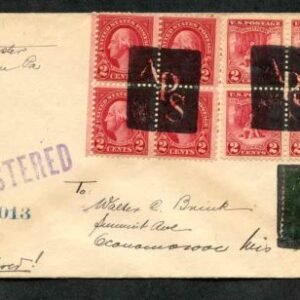 US Pennsylvania, Sharon 632, 634, 645 Fancy Cancel Cover, "APS" in Rectangle