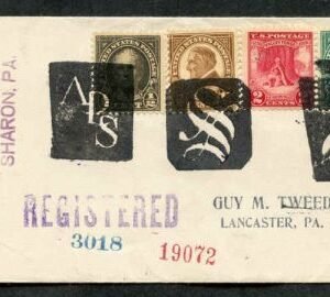 US Pennsylvania, Sharon 551, 553, 622, 645 Fancy Cancel Cover, Rose