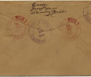 US South Carolina, Pacolet Mills 623 Fancy Cancel Cover, Star