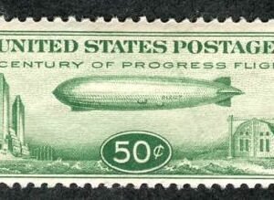US C18 Airmail F - VF LH "Baby" Zeppelin