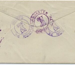 US Pennsylvania, Sharon 496, 559 Fancy Cancel Cover, Negative "S"