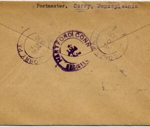 US Pennsylvania, Corry 614, 649, 682 Fancy Cancel Cover, Star