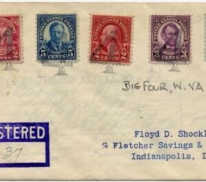 US West Virginia, Big Four 634, 635, 637, 683 Fancy Cancel Cover, "4" Cancel