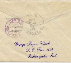 US West Virginia, Big Four 634, 635, 637, 683 Fancy Cancel Cover, "4" Cancel