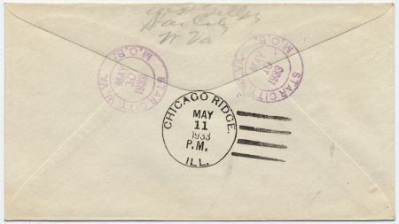 INV-12631×1-1 US West Virginia, Star City 724 (x6) Fancy Cancel Cover, Nautical Star