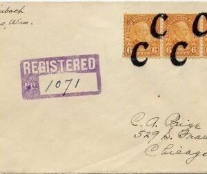 US Wisconsin, Columbus 638 Fancy Cancel Cover