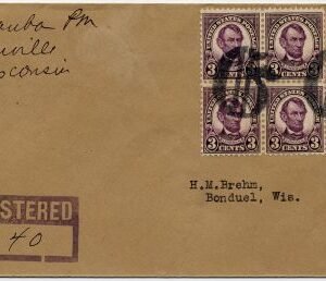 US Wisconsin, Greenville 634, 635 Fancy Cancel Cover