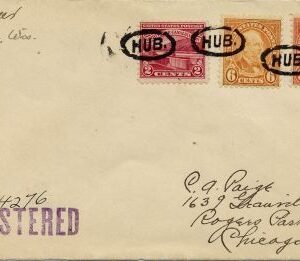 US Wisconsin, Kenosha 638, 641, 681 Fancy Cancel Cover