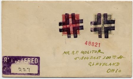 INV-12649itExt US Wisconsin, Manawa 566, 634 Fancy Cancel Cover, Crossroads