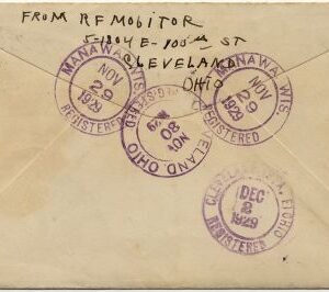 US Wisconsin, Manawa 566, 634 Fancy Cancel Cover, Crossroads