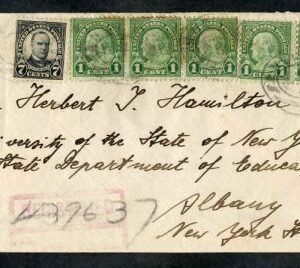 US 559, 578 x 5 Strip of 3 on Cover