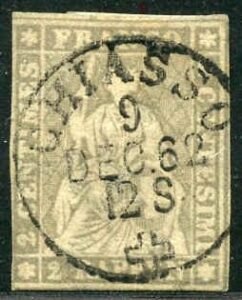 Switzerland 35 Fine Used Chiasso 12/9/1852 S-O-N Cancel