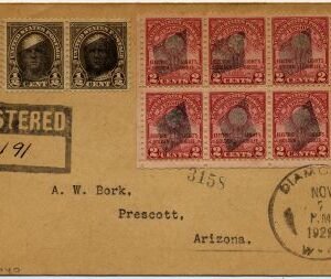 US Wyoming, Diamond 653, 655 Fancy Cancel Cover