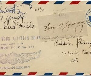 US 1930 UC1 Signed by pilots Jessie M. K. Miller, Wm Lancaster and L. Lancaster