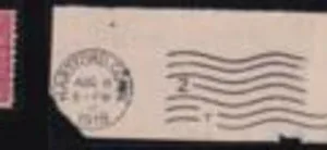 US 491 Washington / Franklin VF - XF With PFC accompanied by piece from hartford 8/8/91 Missing in most collections