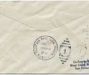 US 1934 San Francisco - Hawaii Navy Flight with 733 Signed Lt. F A Davis