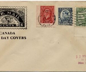Canada 1932 Scott 192-194 Early Airmail  Cover Signed by the Postmaster