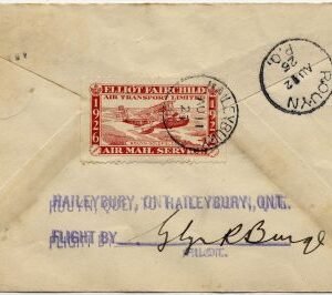 Canada 1926 CL10a on Haileyburg to Rouyn Flight Signed Pilot Burge