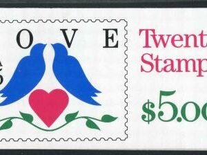 US 2441b Error Mint NH Booklet Bottom pane 6 stamps missing pink